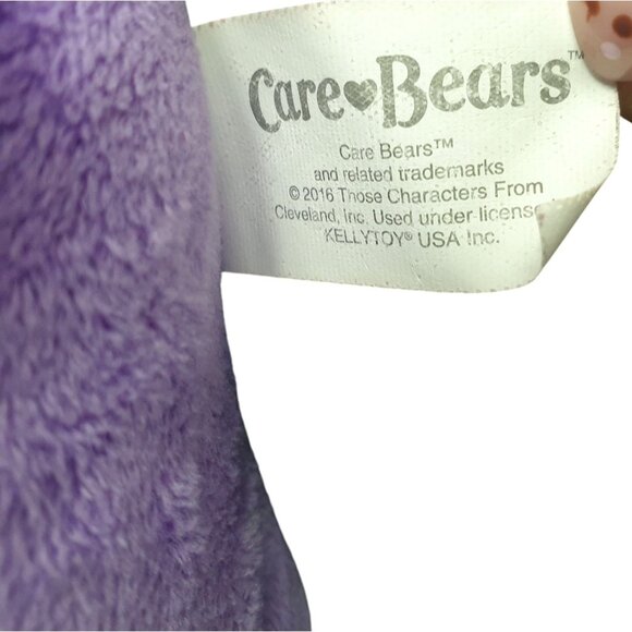 Care Bears SHARE Bear 12" Plush Toy Purple Stuffed Animal Embroider Candy Design - Picture 5 of 5